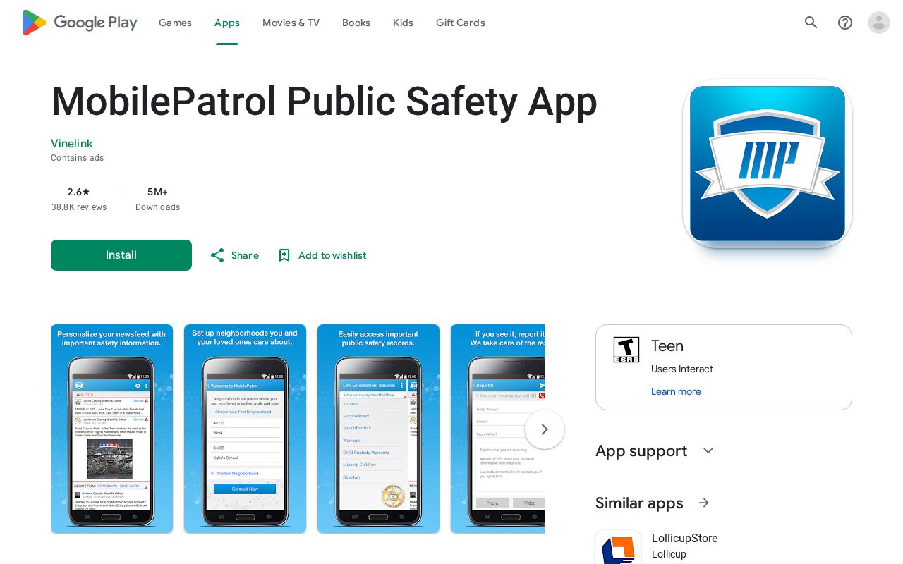 Audrain County 24 hour release MobilePatrol Android listing