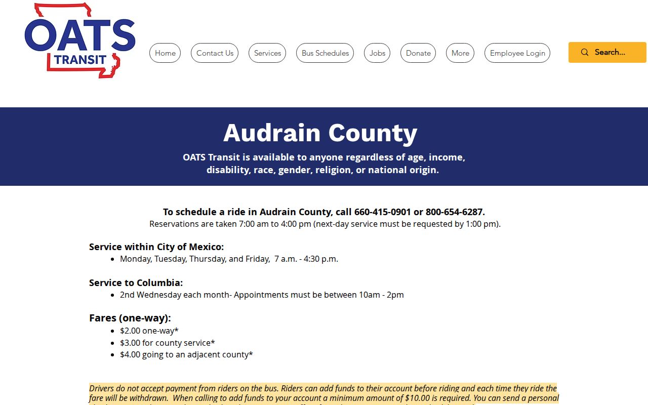 Audrain transportation resource after a WERDCC release